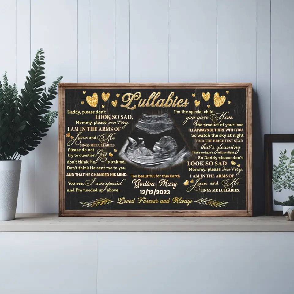 Memorial Canvas - Personalized Canvas Prints - Custom Photo, Gift For Loss Of Stillborn Infant Miscarriage Child