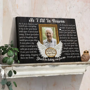 Personalized Canvas Prints, Custom Photo, Memorial Gifts, Sympathy Gifts, Remembrance Gifts, Loss Of Dad, Mom, Angel Wings I Never Left You Dem Canvas