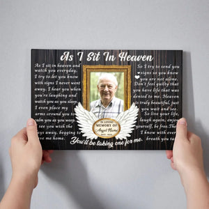 Personalized Canvas Prints, Custom Photo, Memorial Gifts, Sympathy Gifts, Remembrance Gifts, Loss Of Dad, Mom, Angel Wings I Never Left You Dem Canvas