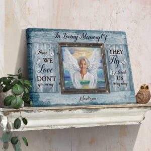 Personalized Canvas Prints, Custom Photos, Remembrance Gift, In Loving Memory, Gift For Sympathy Angel Wings Wall Art  Dem Canvas