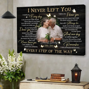 Personalized Photo Canvas Prints, Custom Photo, Memorial Gifts, Remembrance Gifts, Loss Of Parents I Never Left You Dem Canvas