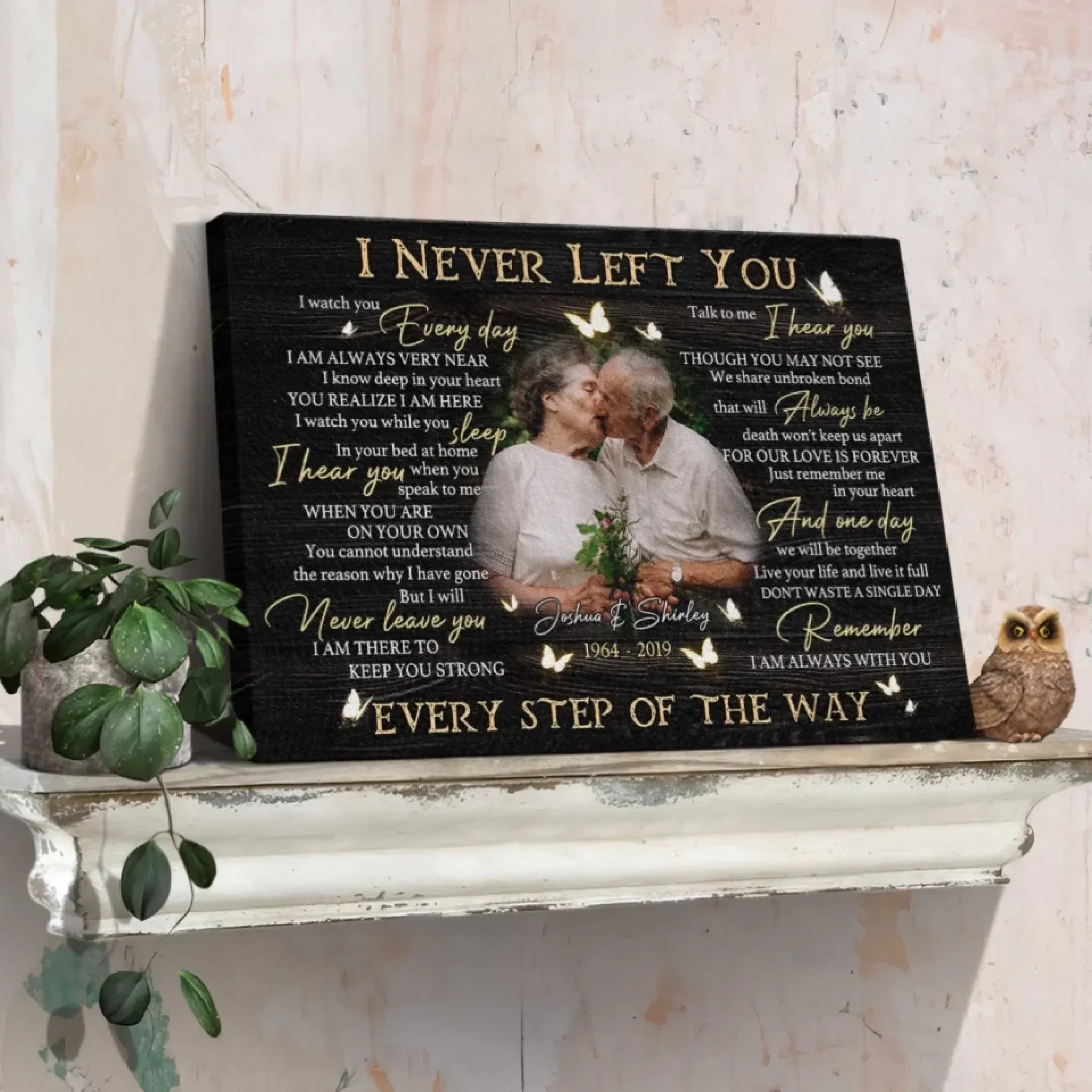 Personalized Photo Canvas Prints, Custom Photo, Memorial Gifts, Remembrance Gifts, Loss Of Parents I Never Left You Dem Canvas