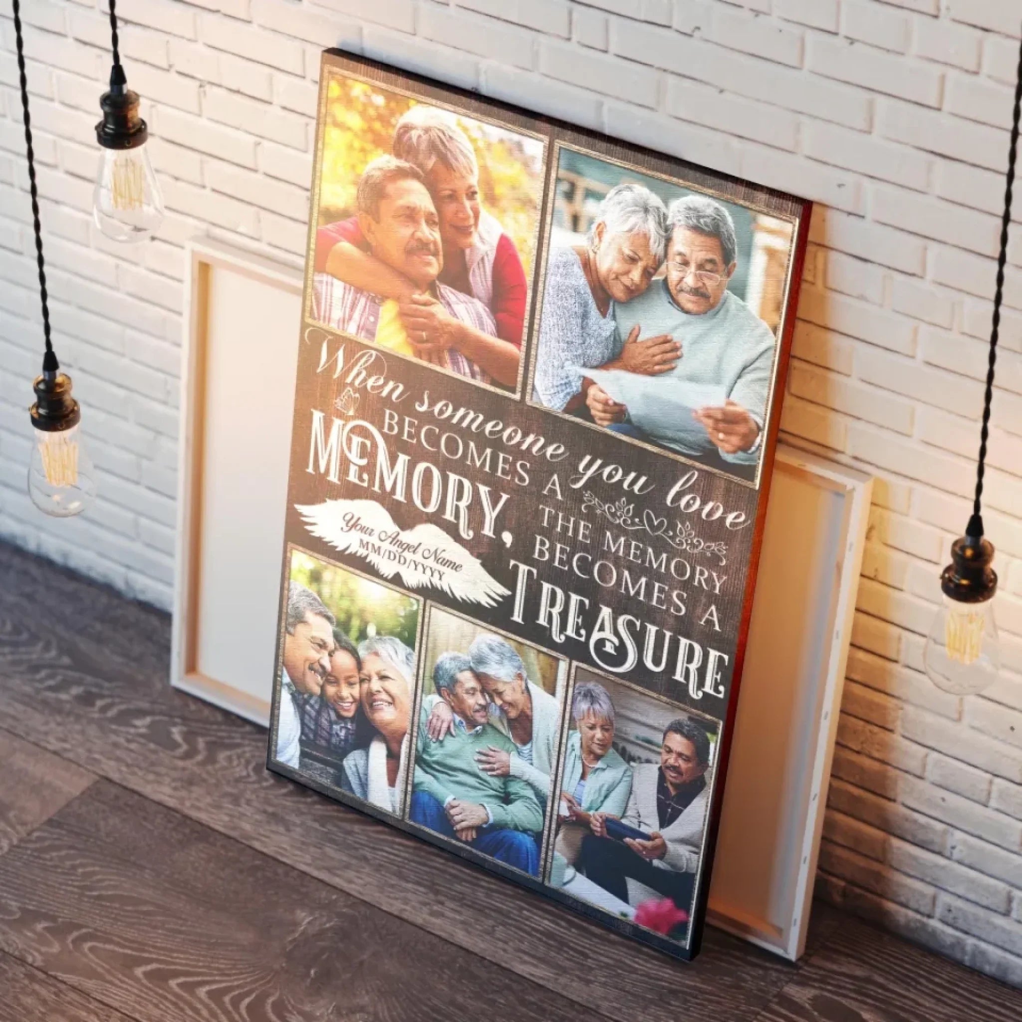 Personalized Photo Canvas Prints, Custom Photo, Memorial Gift, Sympathy Gift, Remembrance Gift Dem Canvas
