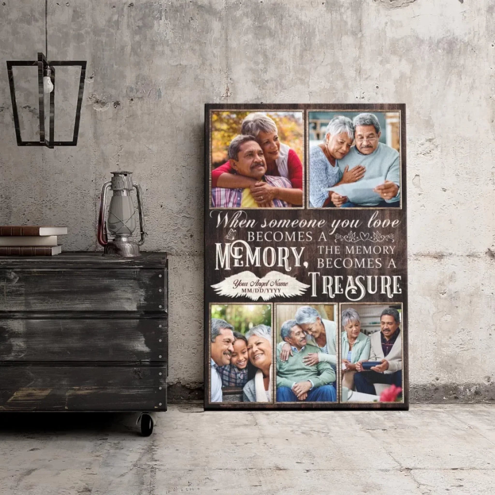Personalized Photo Canvas Prints, Custom Photo, Memorial Gift, Sympathy Gift, Remembrance Gift Dem Canvas