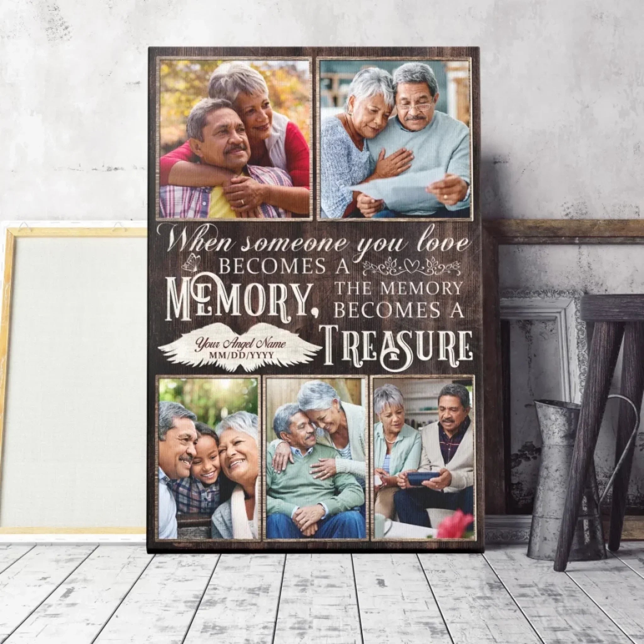 Personalized Photo Canvas Prints, Custom Photo, Memorial Gift, Sympathy Gift, Remembrance Gift Dem Canvas