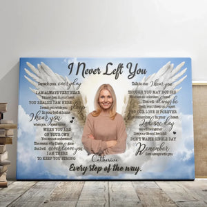 Personalized Canvas Prints, Custom Photo And Name, Memorial Gift, Sympathy Gifts, Angel Portrait Blue Sky Dem Canvas
