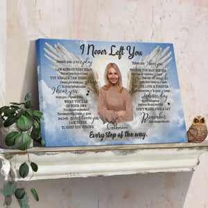 Personalized Canvas Prints, Custom Photo And Name, Memorial Gift, Sympathy Gifts, Angel Portrait Blue Sky Dem Canvas
