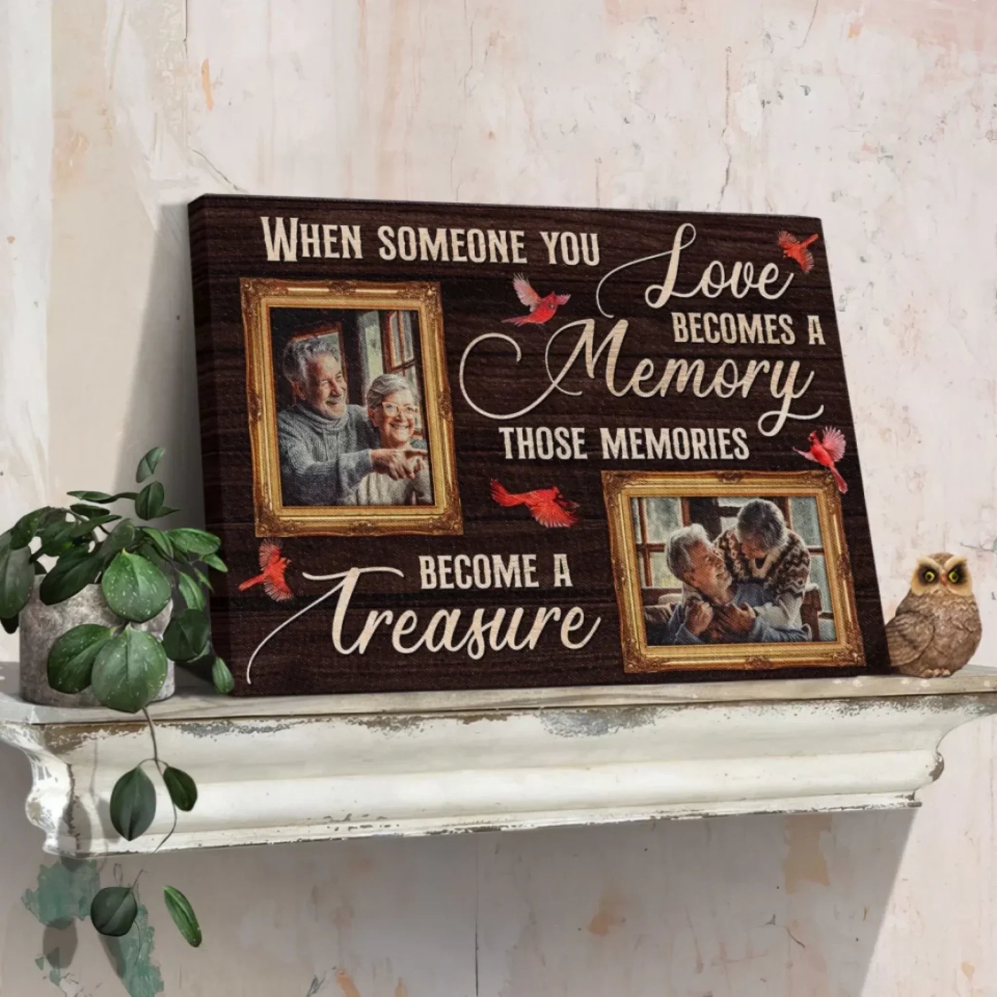 Personalized Canvas Prints, Upload Photo And Name, Memorial Gifts For Loss Of Parents, Memorial Gift, When Someone You Love Dem Canvas