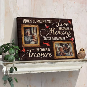 Personalized Canvas Prints, Upload Photo And Name, Memorial Gifts For Loss Of Parents, Memorial Gift, When Someone You Love Dem Canvas