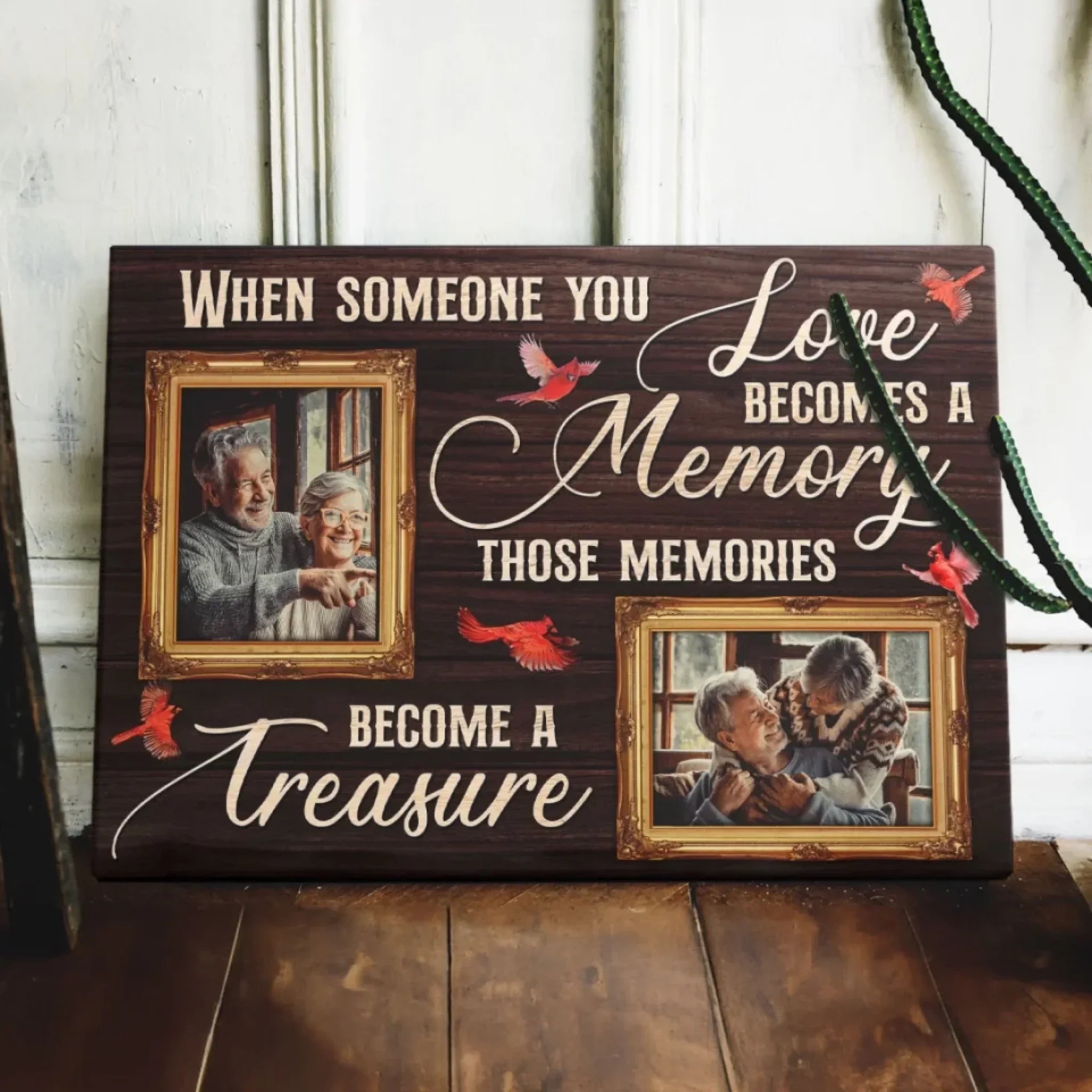Personalized Canvas Prints, Upload Photo And Name, Memorial Gifts For Loss Of Parents, Memorial Gift, When Someone You Love Dem Canvas