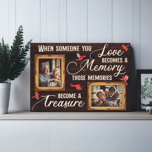 Personalized Canvas Prints, Upload Photo And Name, Memorial Gifts For Loss Of Parents, Memorial Gift, When Someone You Love Dem Canvas