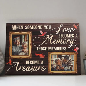 Personalized Canvas Prints, Upload Photo And Name, Memorial Gifts For Loss Of Parents, Memorial Gift, When Someone You Love Dem Canvas