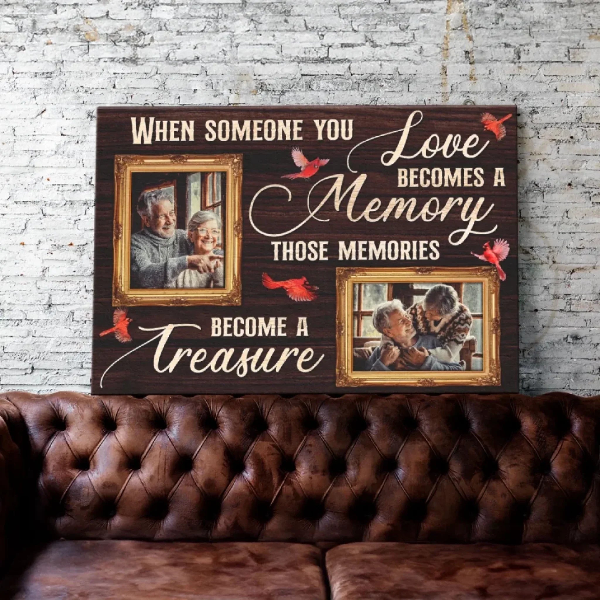 Personalized Canvas Prints, Upload Photo And Name, Memorial Gifts For Loss Of Parents, Memorial Gift, When Someone You Love Dem Canvas