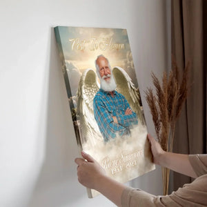 Personalized Canvas Prints, Custom Photo, Memorable Gift, Add Angel Wings to Lost Loved One, Add Deceased Loved One with Angel Wings Dem Canvas