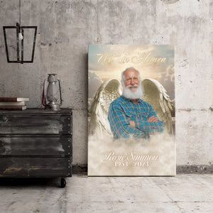 Personalized Canvas Prints, Custom Photo, Memorable Gift, Add Angel Wings to Lost Loved One, Add Deceased Loved One with Angel Wings Dem Canvas