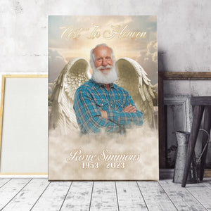 Personalized Canvas Prints, Custom Photo, Memorable Gift, Add Angel Wings to Lost Loved One, Add Deceased Loved One with Angel Wings Dem Canvas