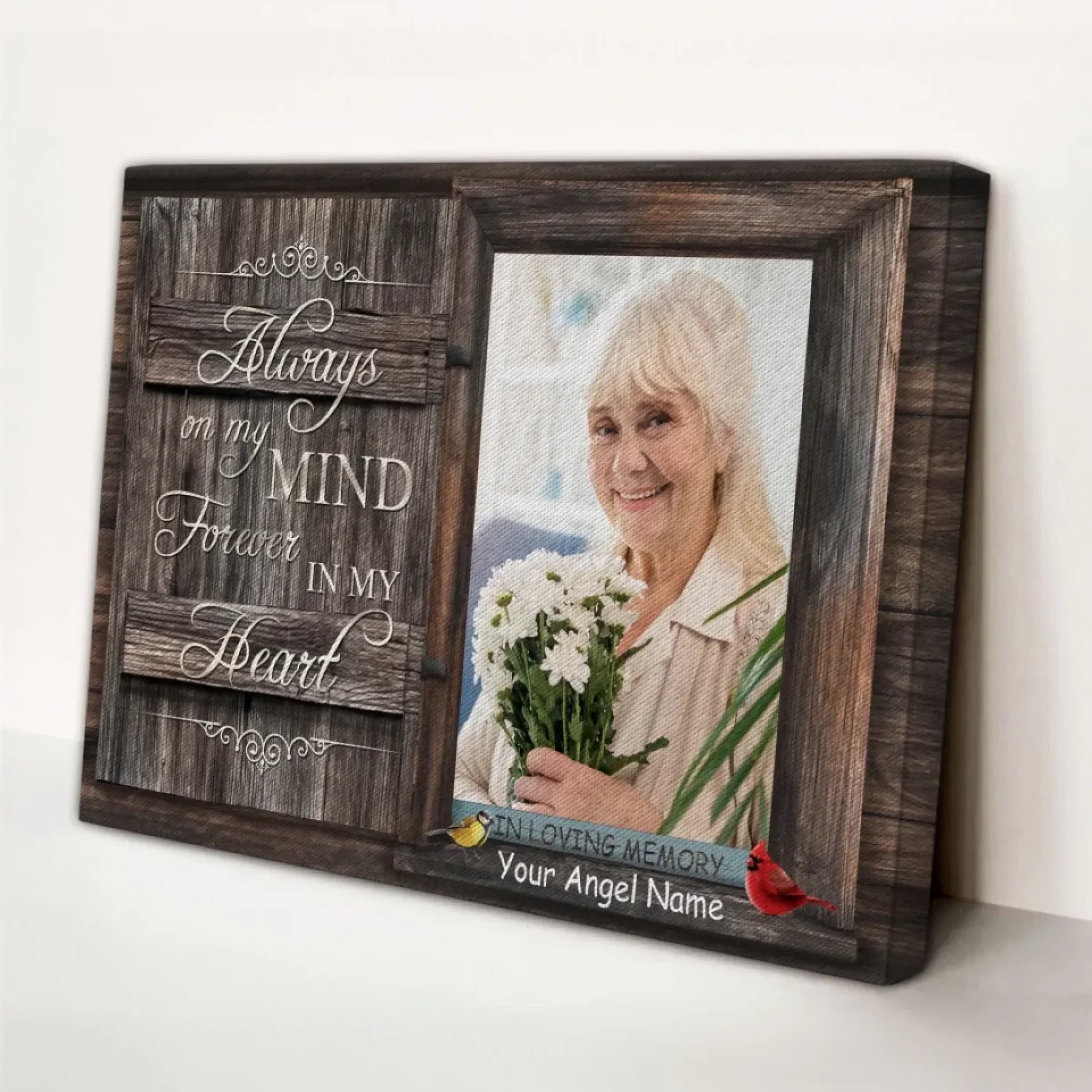 Personalized Canvas Prints Custom Photo, Date And Name - Remembrance, In Loving Memory For Sympathy Dem Canvas