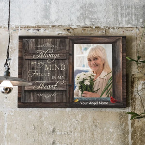 Personalized Canvas Prints Custom Photo, Date And Name - Remembrance, In Loving Memory For Sympathy Dem Canvas