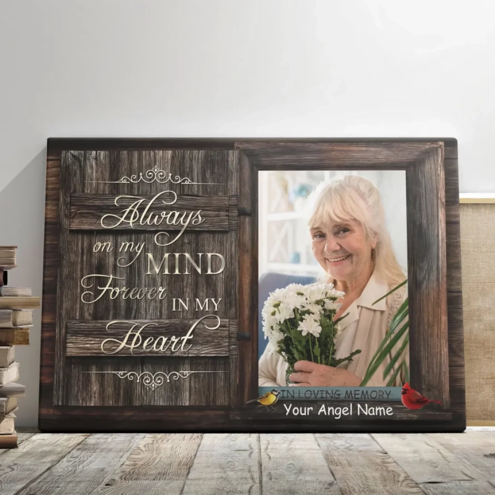 Personalized Canvas Prints Custom Photo, Date And Name - Remembrance, In Loving Memory For Sympathy Dem Canvas