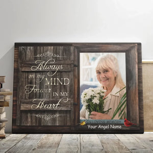 Personalized Canvas Prints Custom Photo, Date And Name - Remembrance, In Loving Memory For Sympathy Dem Canvas