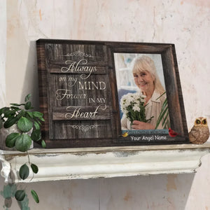 Personalized Canvas Prints Custom Photo, Date And Name - Remembrance, In Loving Memory For Sympathy Dem Canvas