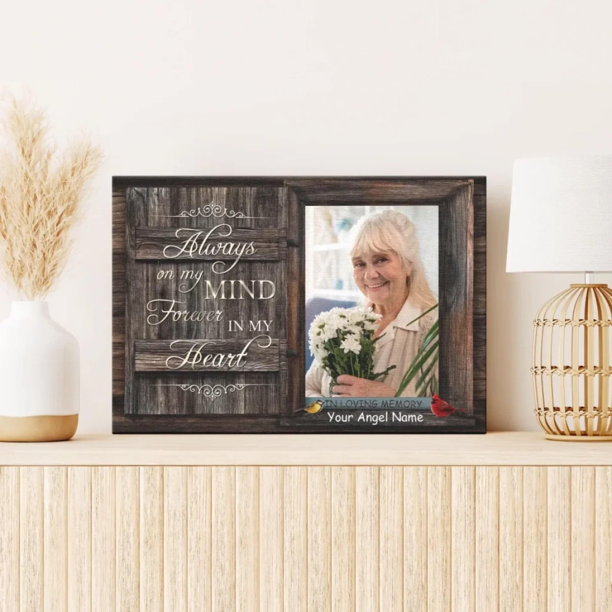 Personalized Canvas Prints Custom Photo, Date And Name - Remembrance, In Loving Memory For Sympathy Dem Canvas