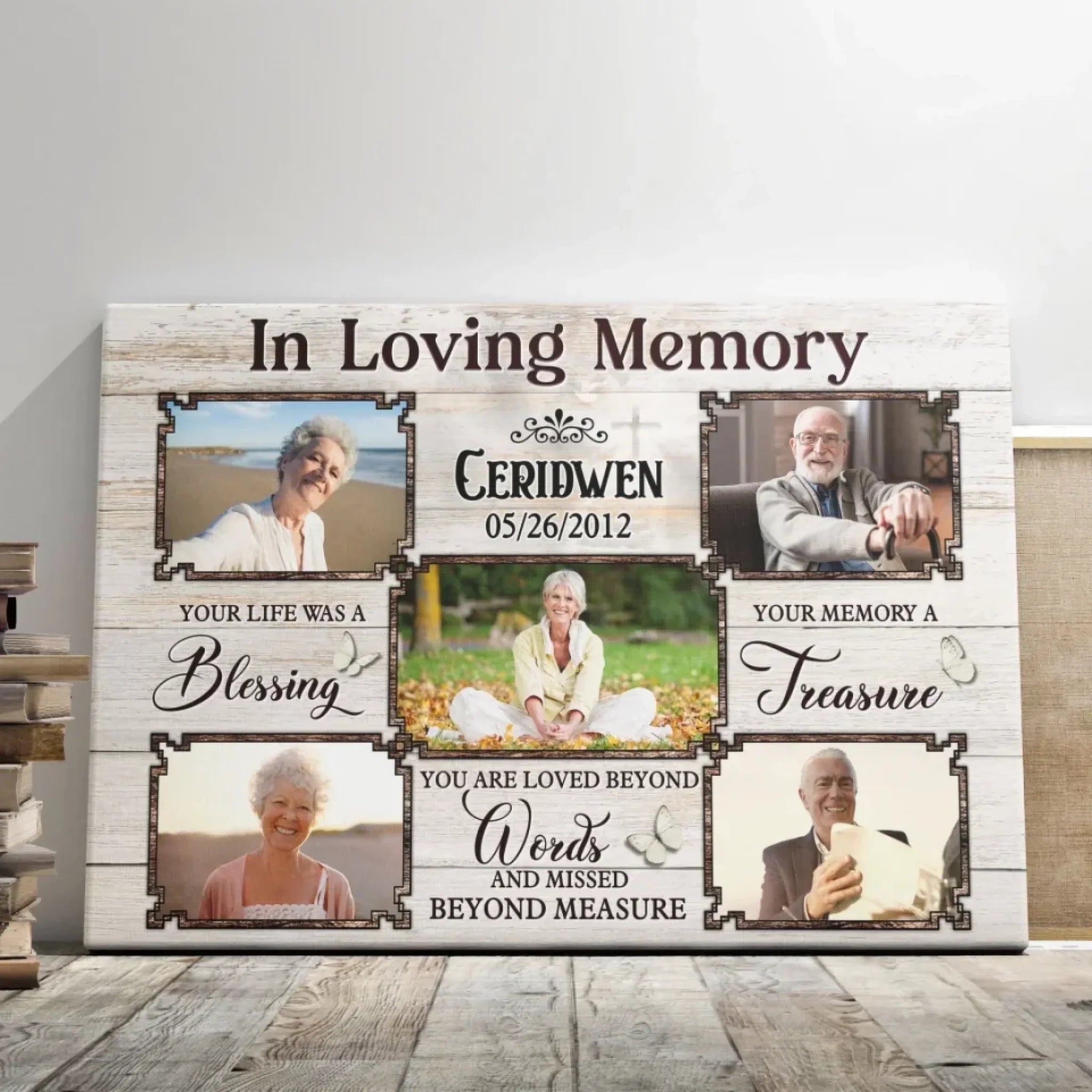 Personalized Canvas Prints, Memorial Photo Gift Ideas, Sympathy Gift, In Loving Memory Gifts Dem Canvas