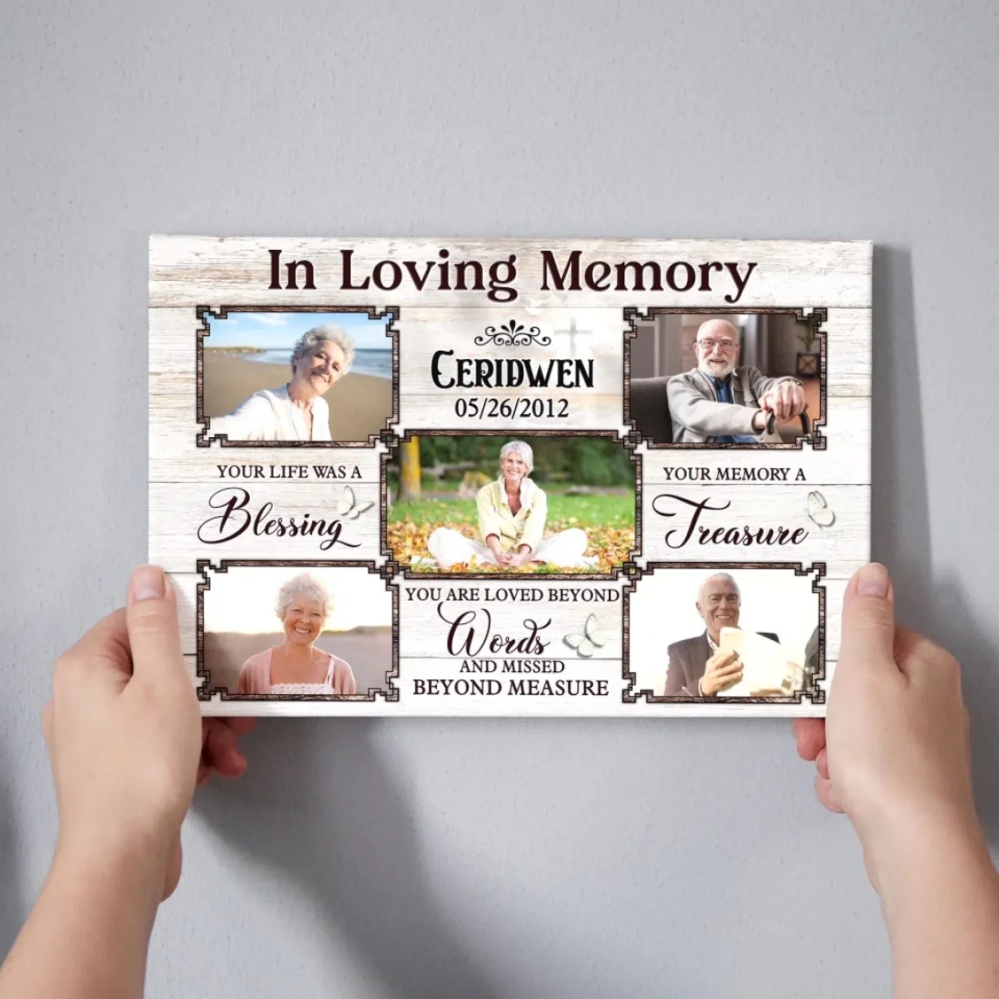 Personalized Canvas Prints, Memorial Photo Gift Ideas, Sympathy Gift, In Loving Memory Gifts Dem Canvas