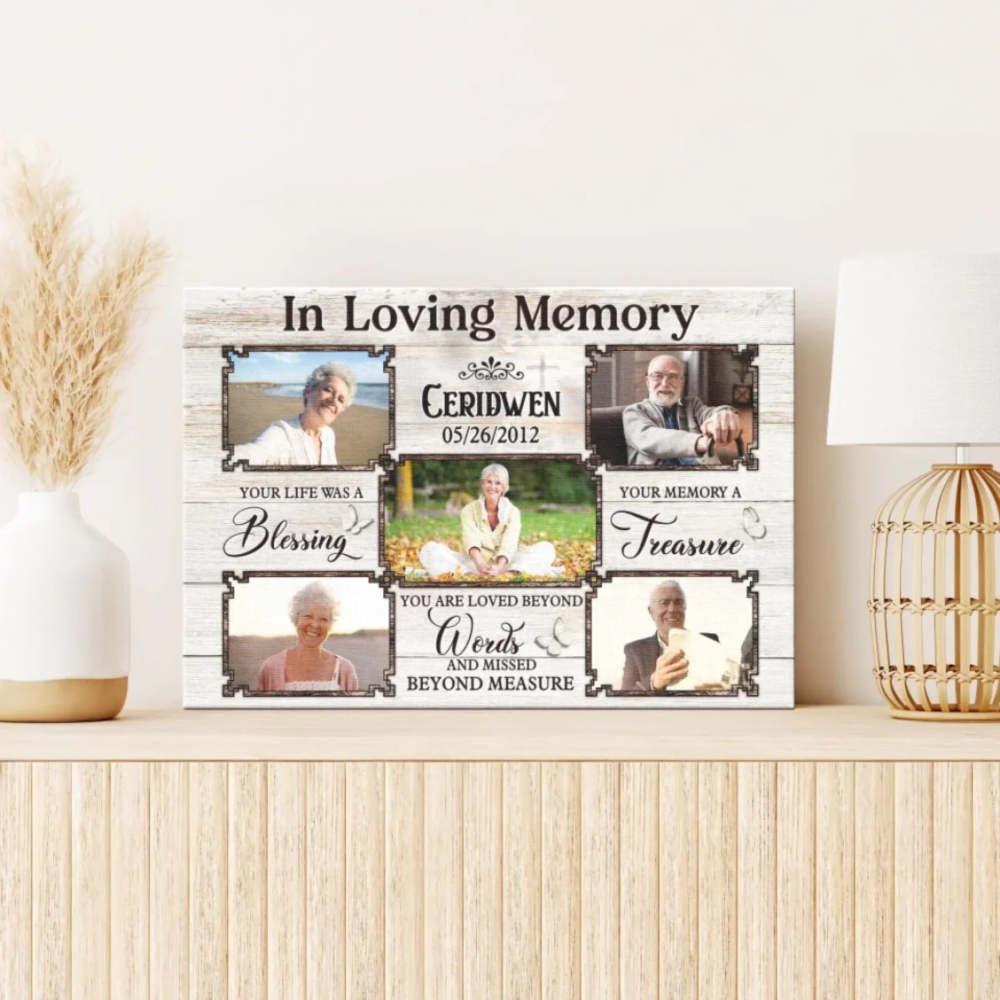 Personalized Canvas Prints, Memorial Photo Gift Ideas, Sympathy Gift, In Loving Memory Gifts Dem Canvas