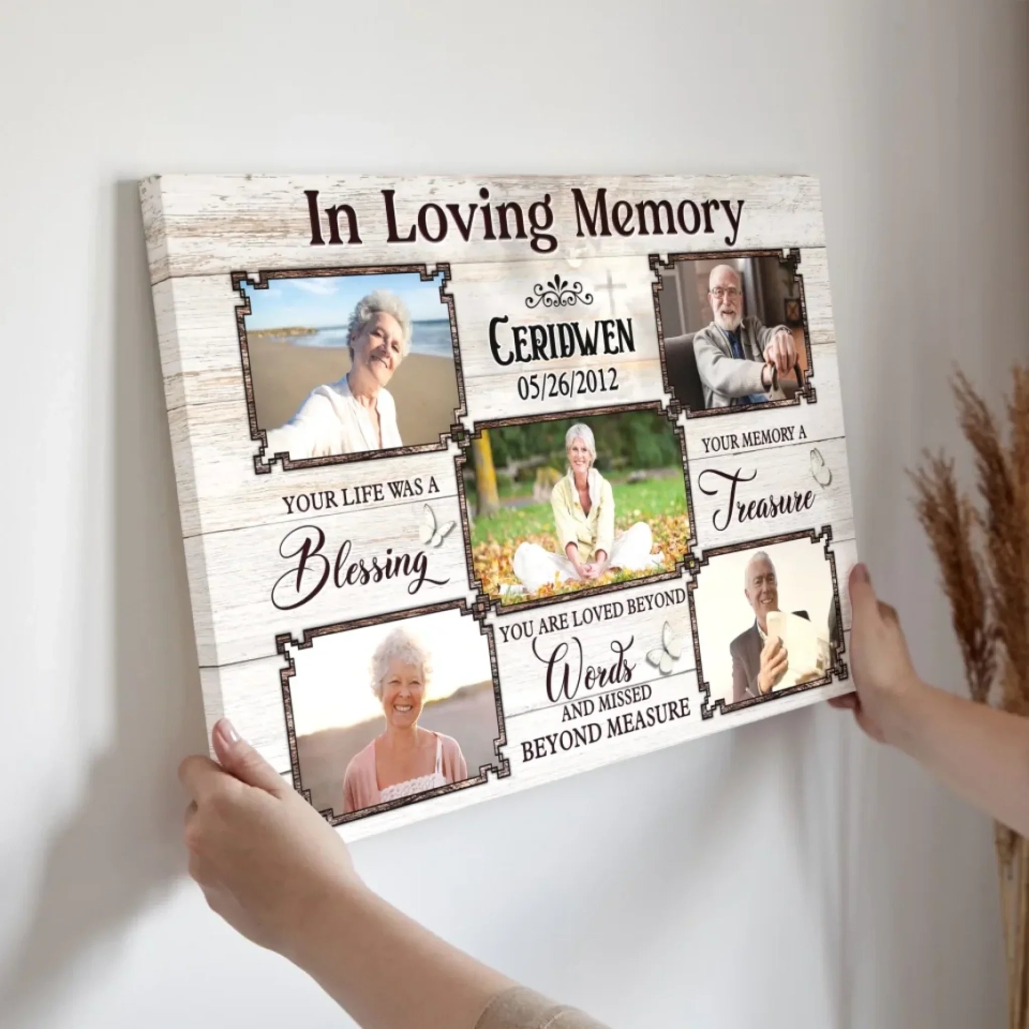 Personalized Canvas Prints, Memorial Photo Gift Ideas, Sympathy Gift, In Loving Memory Gifts Dem Canvas