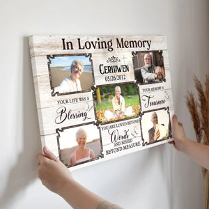 Personalized Canvas Prints, Memorial Photo Gift Ideas, Sympathy Gift, In Loving Memory Gifts Dem Canvas