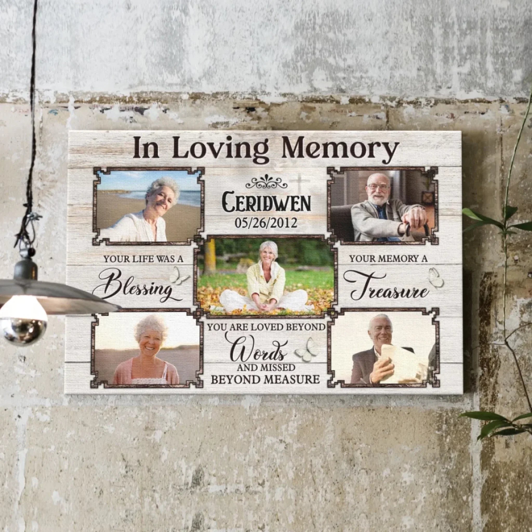 Personalized Canvas Prints, Memorial Photo Gift Ideas, Sympathy Gift, In Loving Memory Gifts Dem Canvas