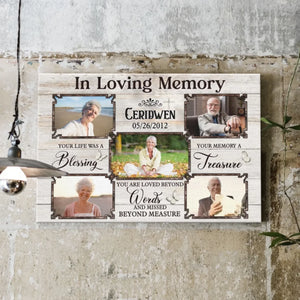 Personalized Canvas Prints, Memorial Photo Gift Ideas, Sympathy Gift, In Loving Memory Gifts Dem Canvas