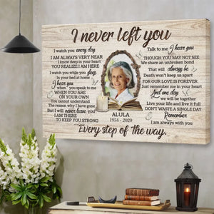 Personalized Canvas Prints, Custom Photo, Memorial Gifts, Sympathy Gifts, Candle Memorial I Never Left You Love Dem Canvas