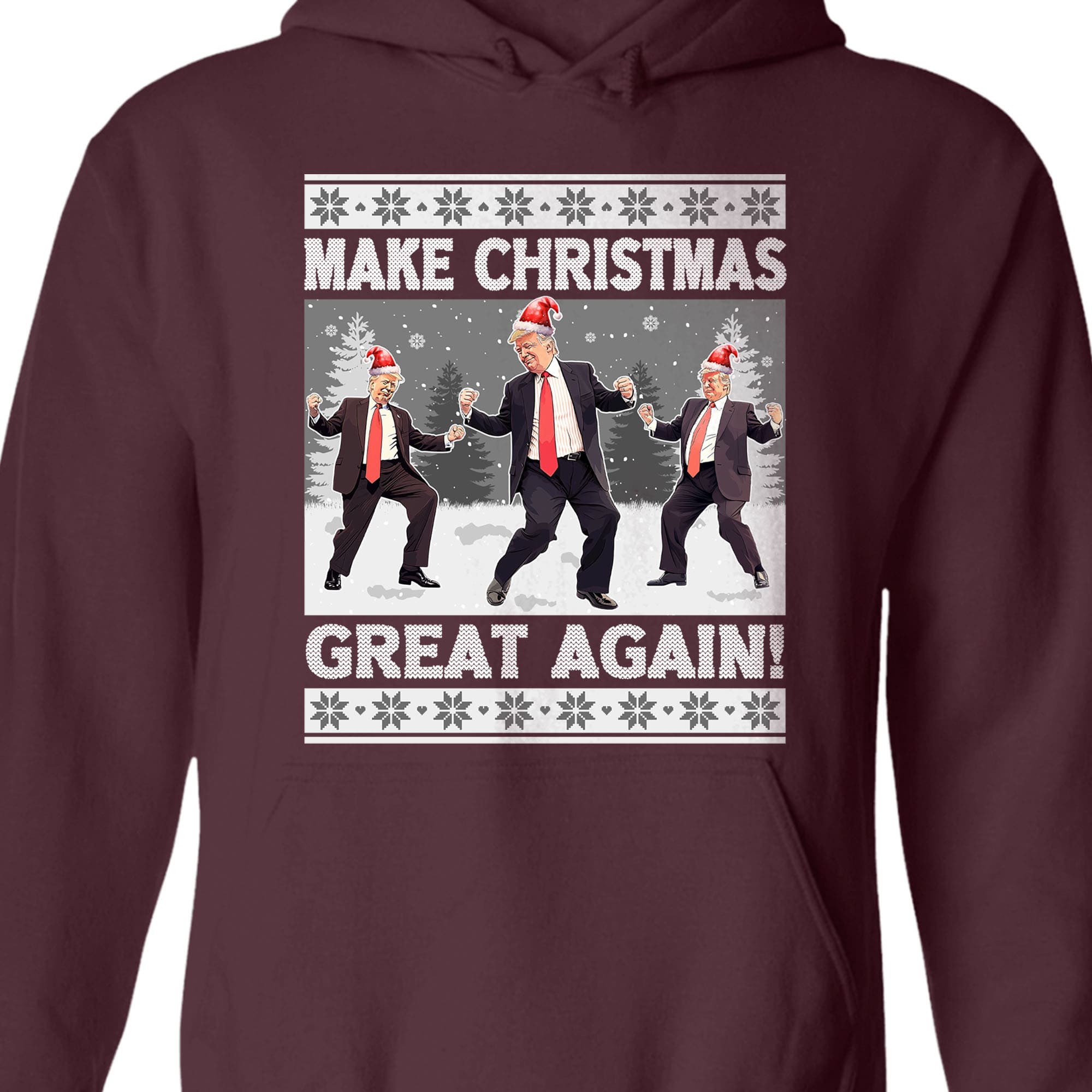 Make Christmas Great Again, Funny Trump Dancing Ugly Sweater, Trump 2024 Sweatshirt, Trump Supporters Christmas Sweatshirt T1383 - GOP