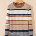 Avery Ribbed Trim Slim Sweater