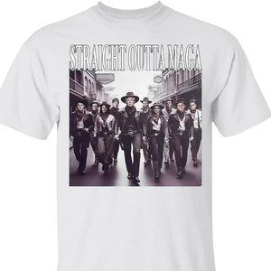 Straight Outta MAGA, Humorous Trump Shirt, Trump 47th President Sweatshirt Bright T1754 - GOP