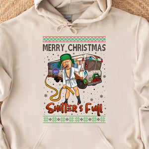 Trump 2024 Merry Christmas Shitter’s Full, Funny Trump Christmas Shirt, Trump 47th President Sweatshirt Bright T1757 - GOP