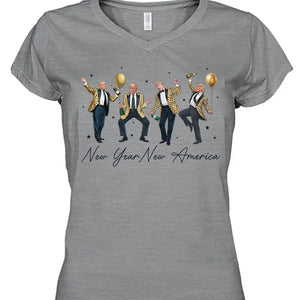 New Year New America Shirt | Humorous Dancing Trump Sweatshirt | Retro Trump New Years Party Shirt Bright 681936 - GOP