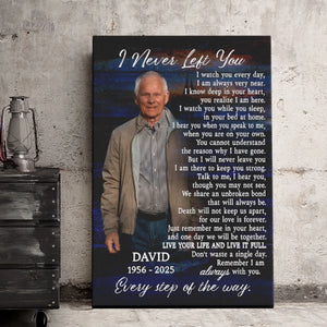 Memorial Personalized Canvas Prints - Custom Photo & Text - 5 Sizes - Memorial Gifts, I Never Left You - Dem Canvas
