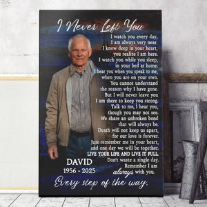 Memorial Personalized Canvas Prints - Custom Photo & Text - 5 Sizes - Memorial Gifts, I Never Left You - Dem Canvas