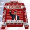 Personalized Freedom Charlie Kirk Ugly Sweater, A True Patriot Charlie Kirk Christmas All-Over-Printed Sweatshirt 683196