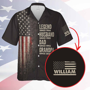 Custom Name Father's Day Gifts, Legend, Husband, Dad And Grandpa - Personalized Hawaiian Shirt Gift For Family 685111