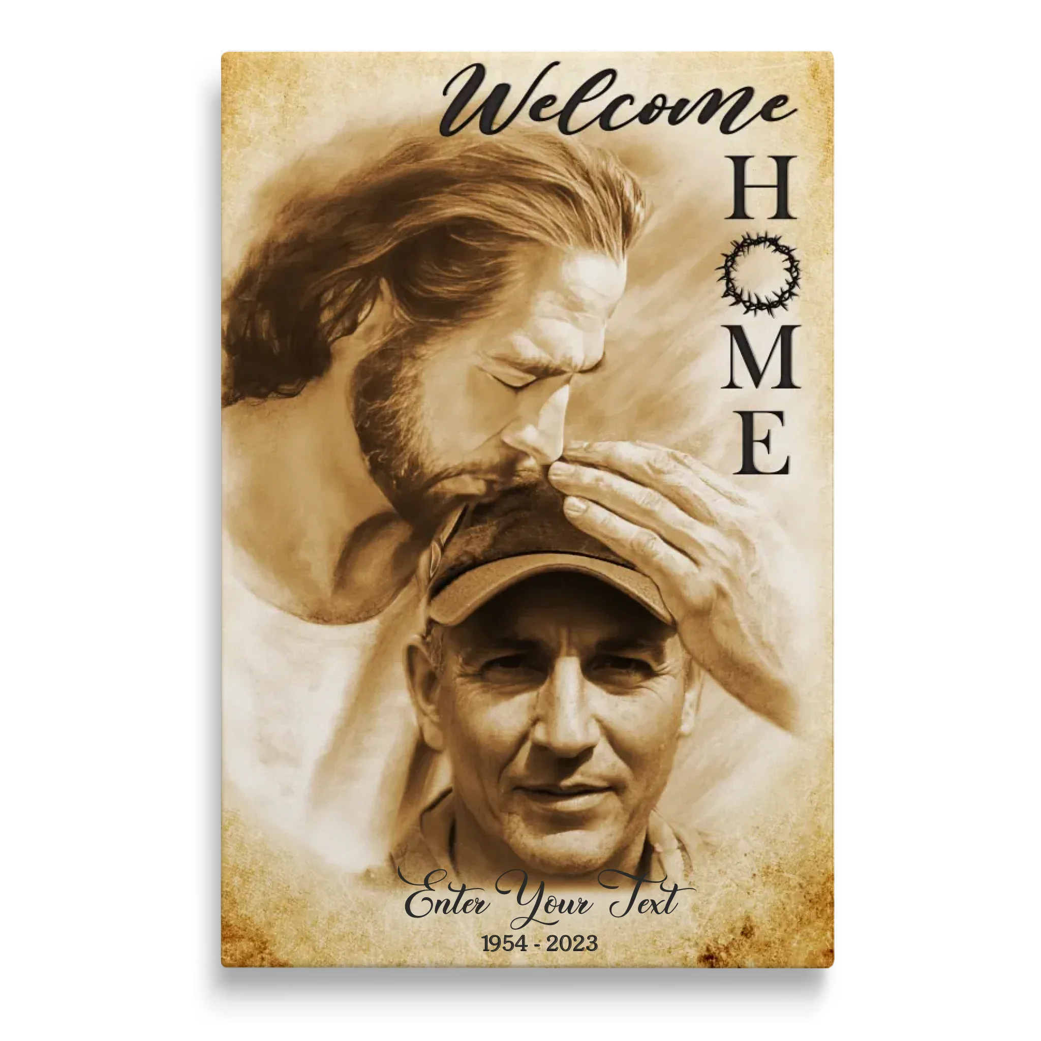 Custom Canvas Prints, God Sympathy Gifts, Jesus Memorial Gift, Remembrance Gifts, Bereavement Gift, Welcome Home Jesus Dem Canvas