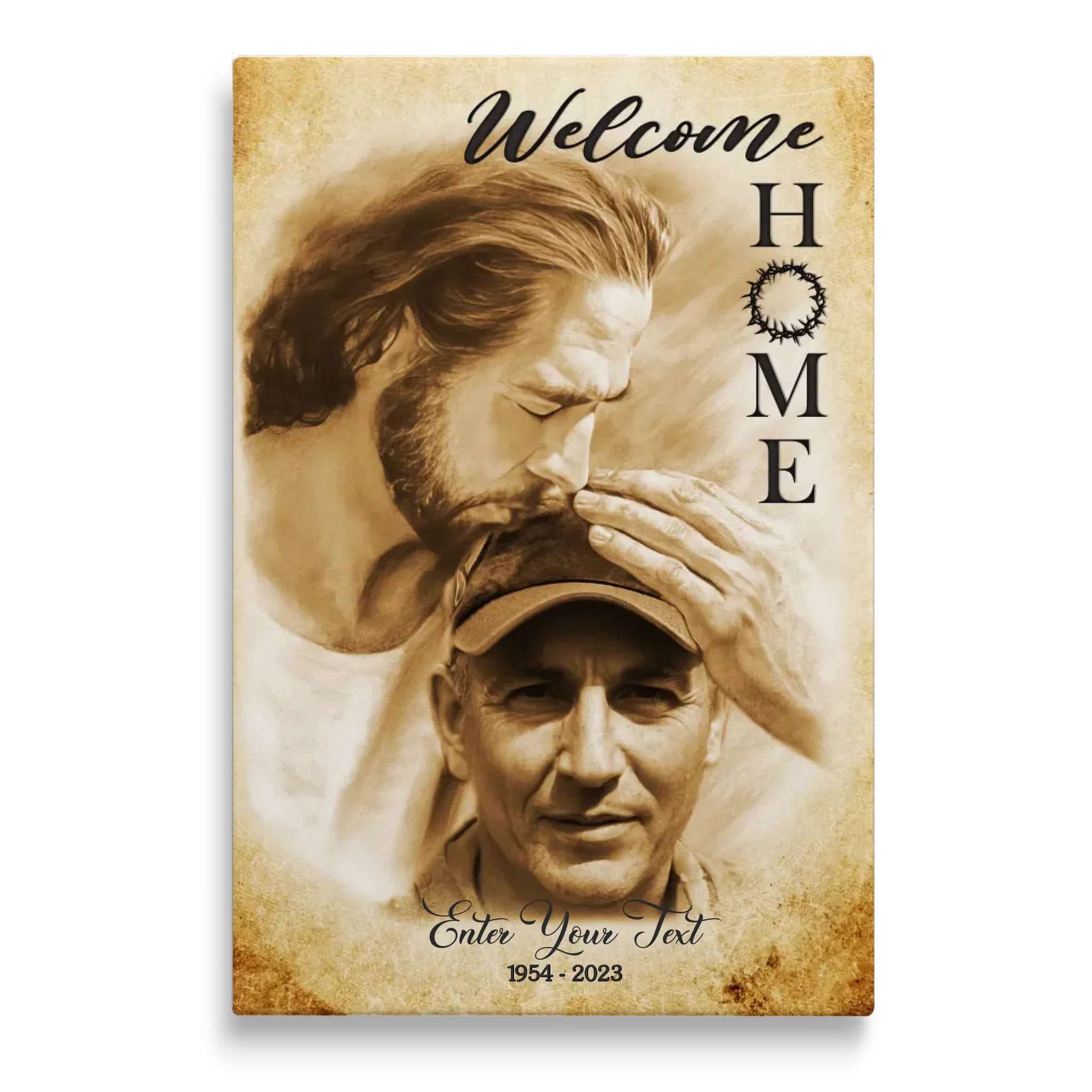 Custom Canvas Prints, God Sympathy Gifts, Jesus Memorial Gift, Remembrance Gifts, Bereavement Gift, Welcome Home Jesus Dem Canvas