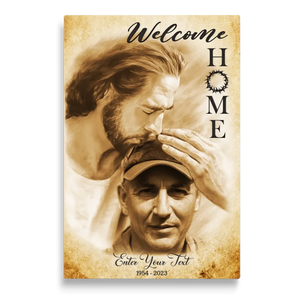 Custom Canvas Prints, God Sympathy Gifts, Jesus Memorial Gift, Remembrance Gifts, Bereavement Gift, Welcome Home Jesus Dem Canvas