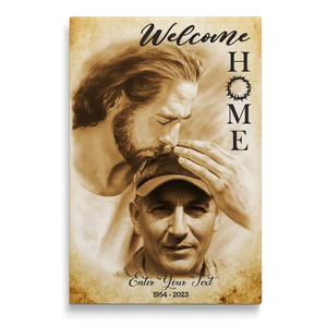 Custom Canvas Prints, God Sympathy Gifts, Jesus Memorial Gift, Remembrance Gifts, Bereavement Gift, Welcome Home Jesus Dem Canvas
