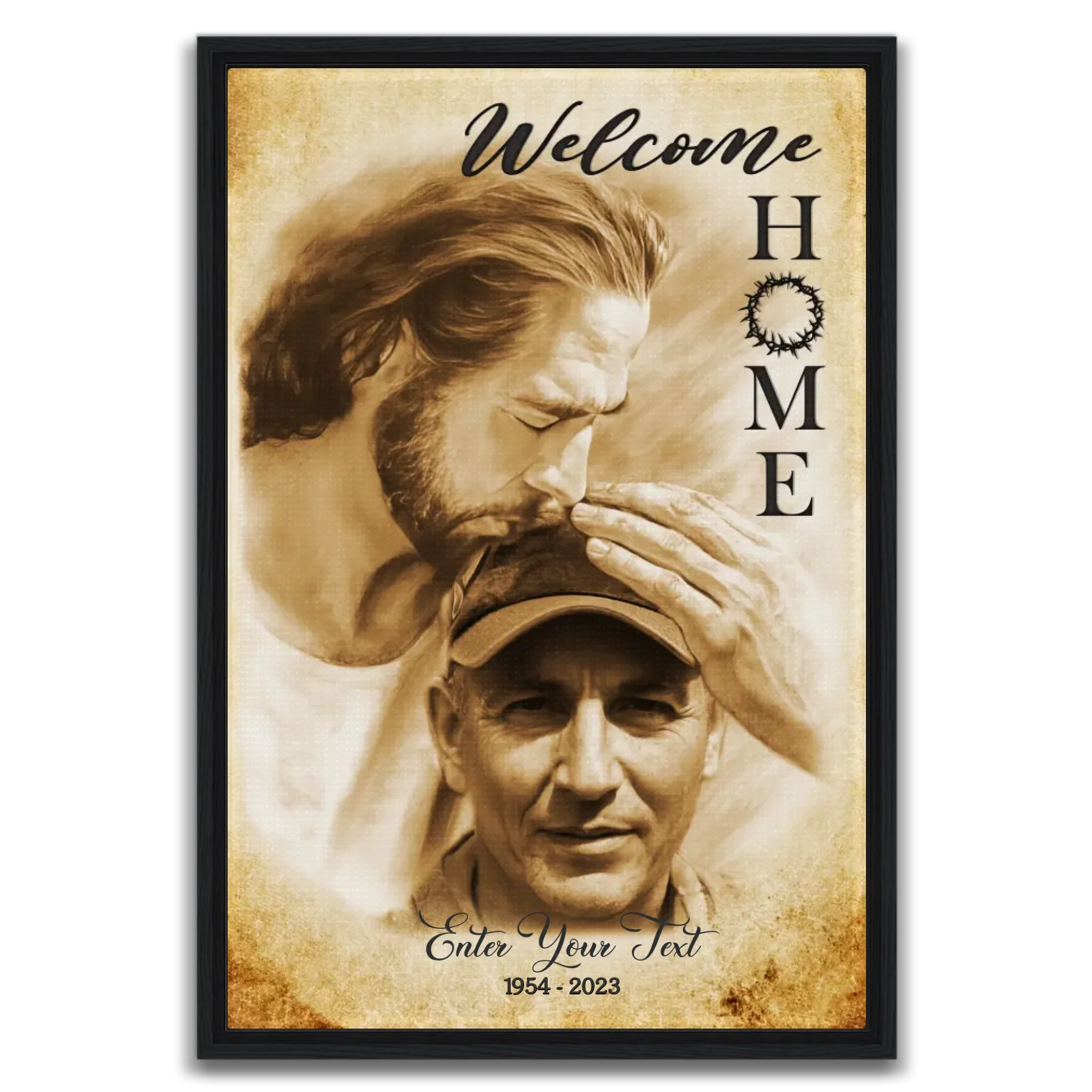 Custom Canvas Prints, God Sympathy Gifts, Jesus Memorial Gift, Remembrance Gifts, Bereavement Gift, Welcome Home Jesus Dem Canvas