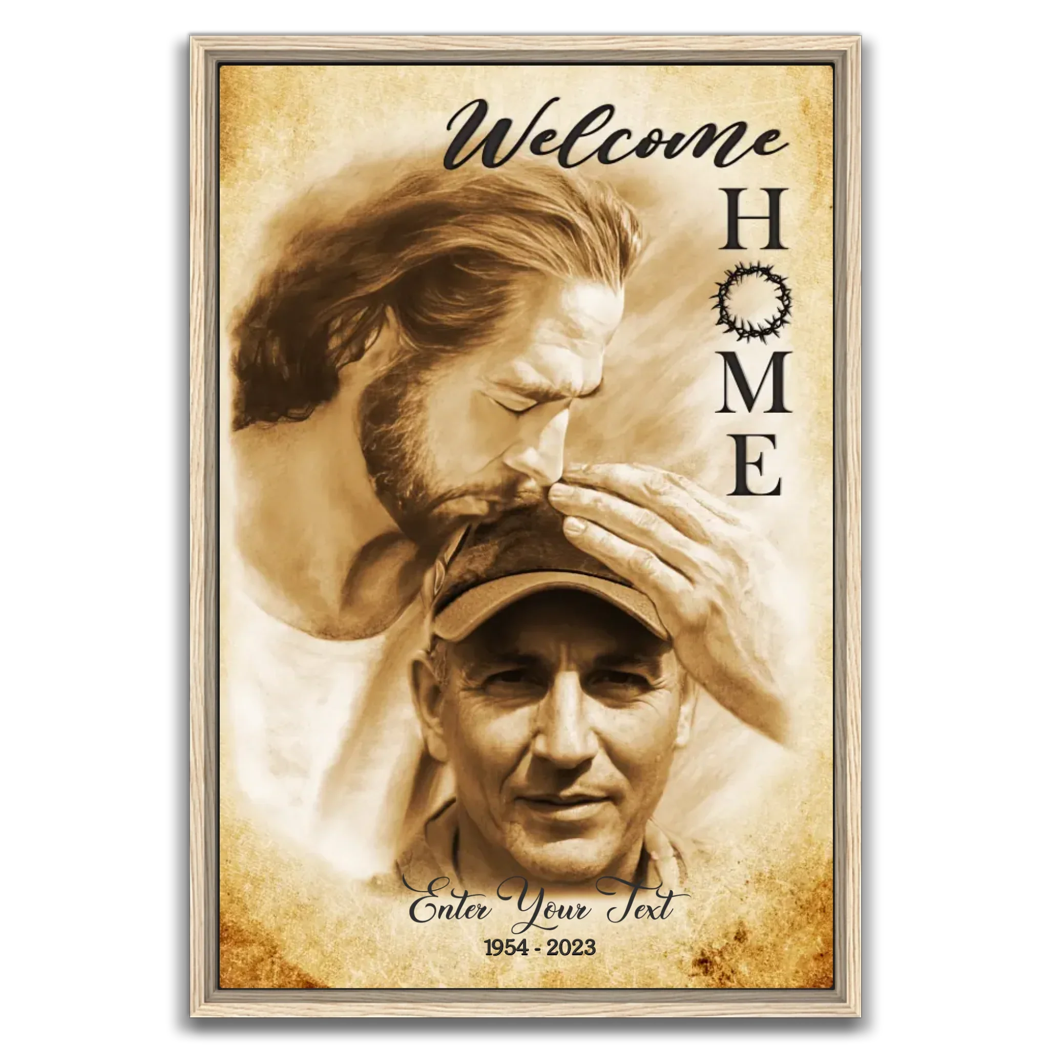 Custom Canvas Prints, God Sympathy Gifts, Jesus Memorial Gift, Remembrance Gifts, Bereavement Gift, Welcome Home Jesus Dem Canvas