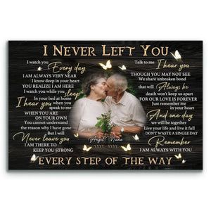 Personalized Photo Canvas Prints, Custom Photo, Memorial Gifts, Remembrance Gifts, Loss Of Parents I Never Left You Dem Canvas
